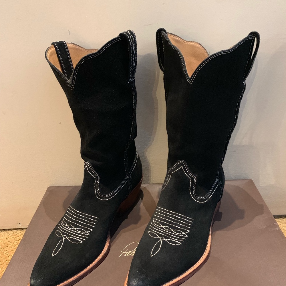 Patricia Nash Bergamo Black Suede boots 7.5 US